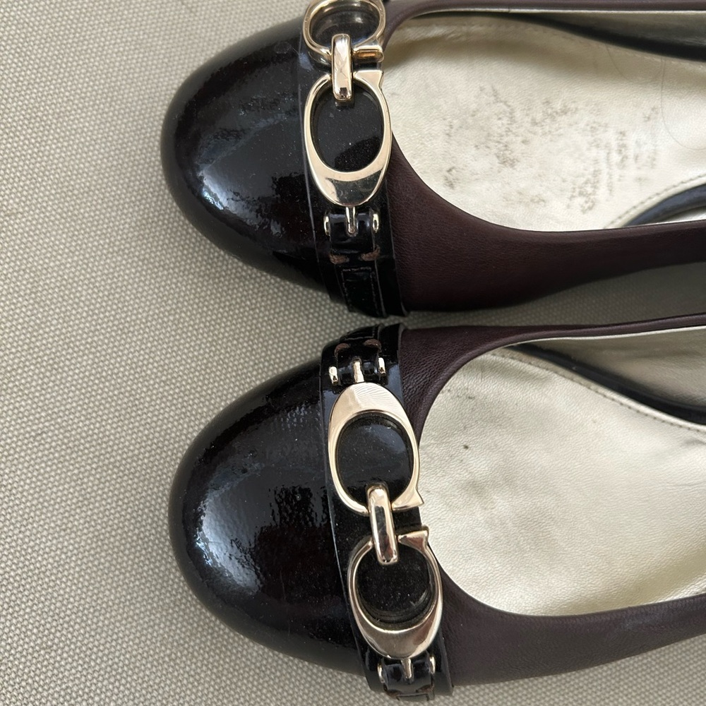 Coach Women's Black and Brown Loafers - Picture 2 of 5